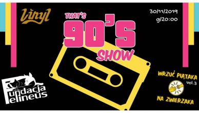 Wrzuć piątaka na zwierzaka. Plakat promujący koncert rzeszowskich zespołów grających dla Czworonożnym podopiecznym rzeszowskiej Fundacji Felineus